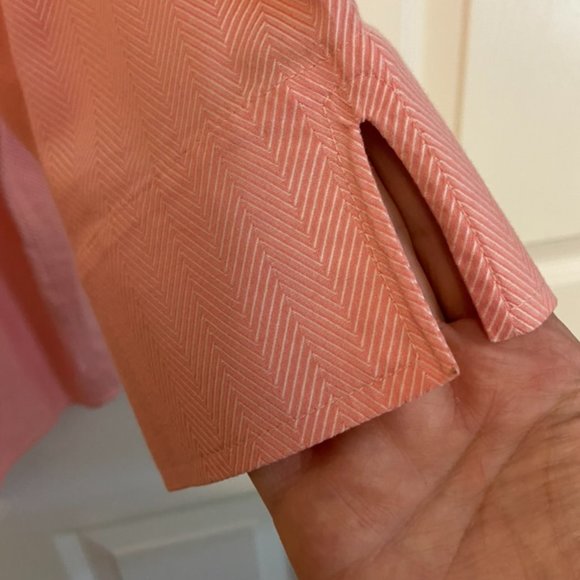 Liz Claiborne Woman - Pink Textured 3/4 Sleeve Button Down - Non-Iron - 18W - Picture 4 of 6